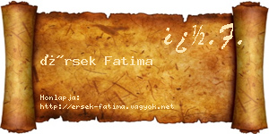 Érsek Fatima névjegykártya